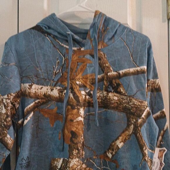 Realtree Edge Blue Stone Outdoor sweatshirt Hoodie Sz S NWT - Picture 3 of 7
